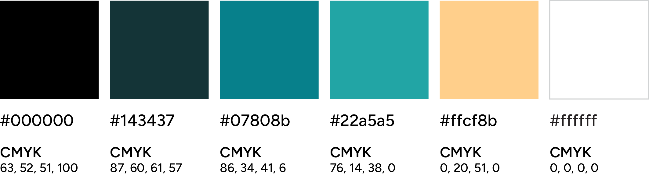 brand colours with hex codes and cmyk values