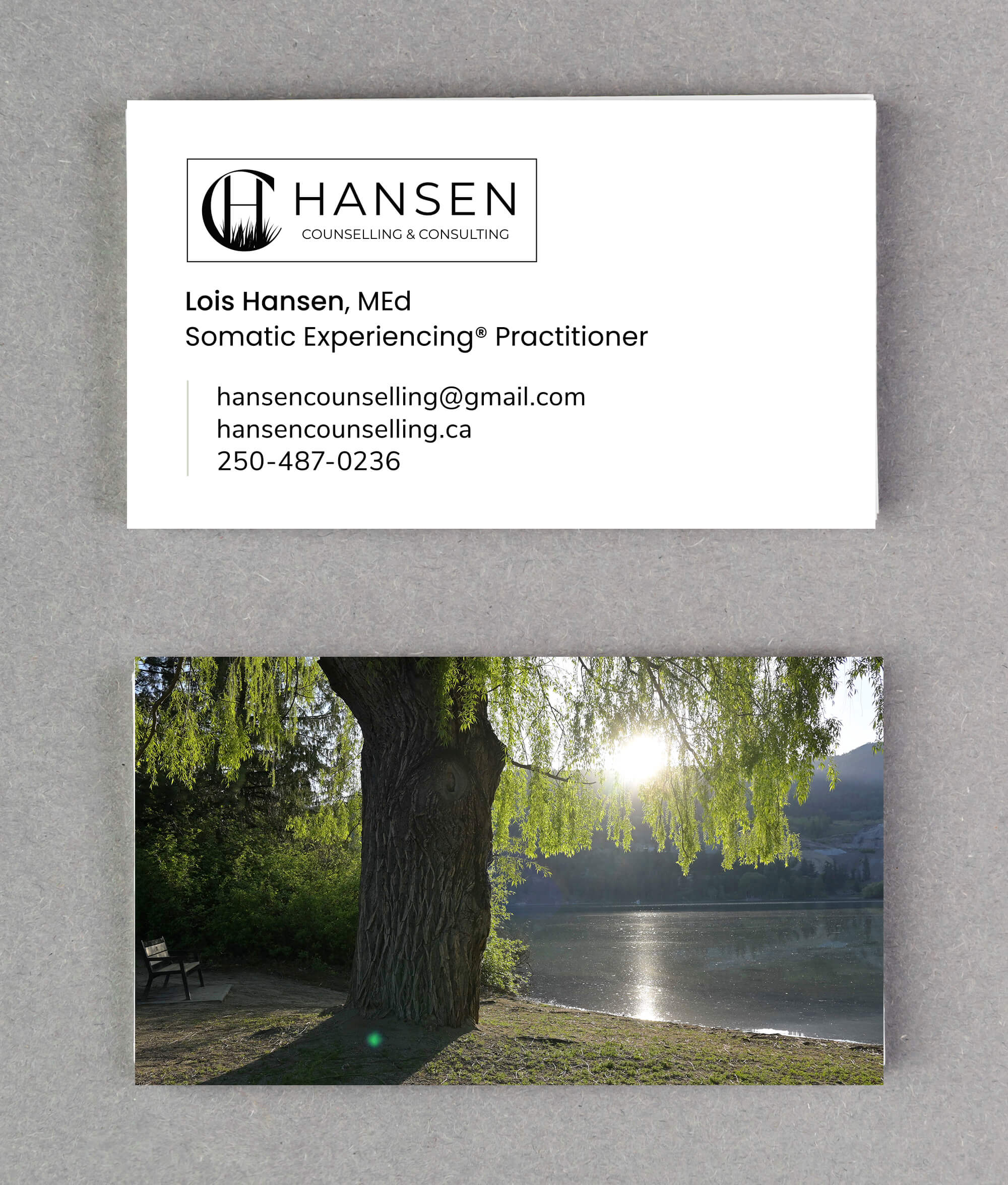 business card design for therapist