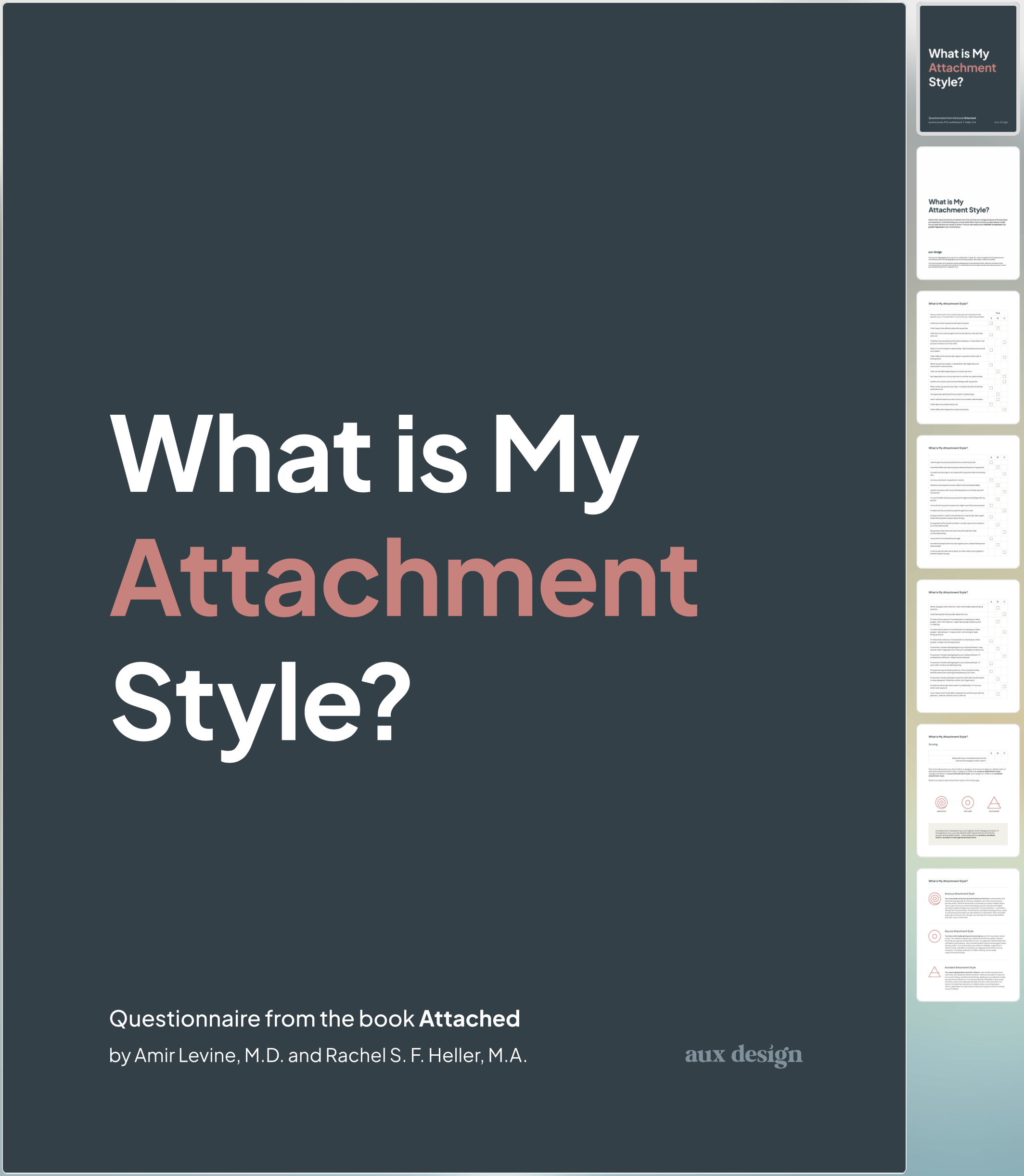 preview of attachment style quiz pdf for therapists